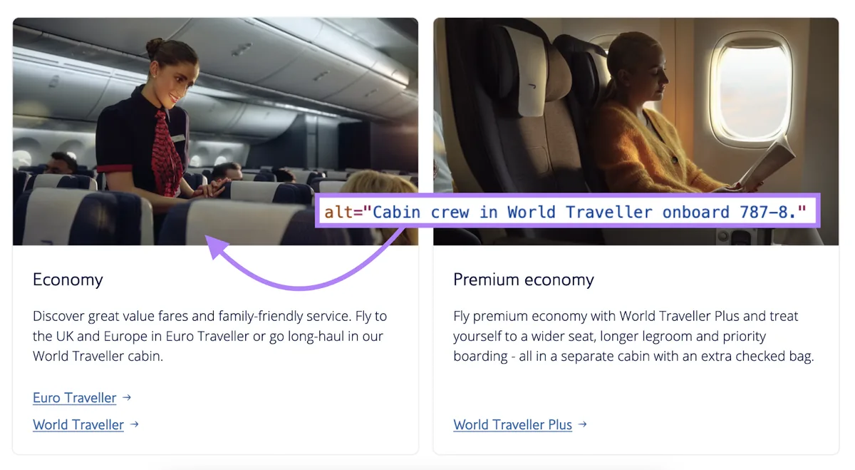 alt 文本为:787-8 航班上 World Traveller 舱的乘务组。