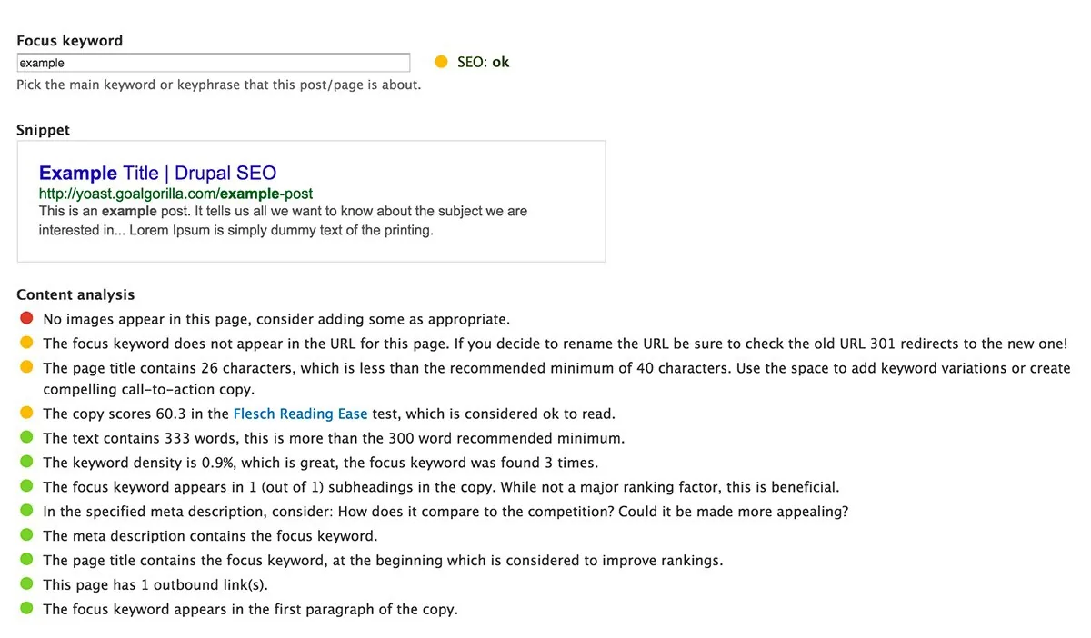 Drupal 的实时 SEO 模块。