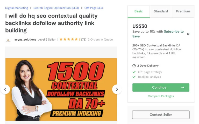 Fiverr 上的链接很便宜，但不会带来实质改变