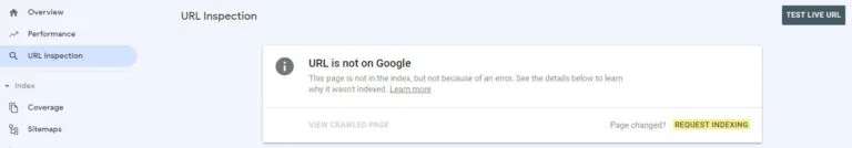 在 Google Search Console 中请求编入索引