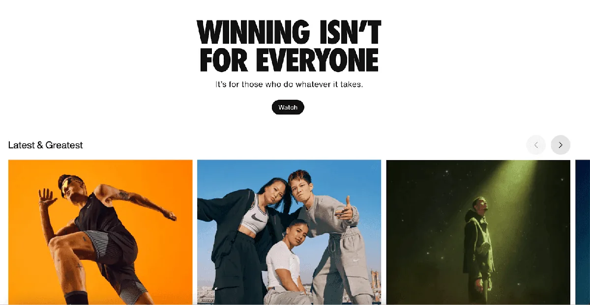 品牌声音示例：Nike