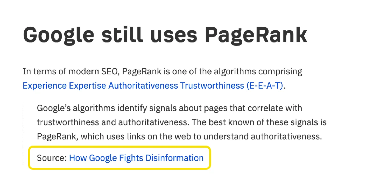 Google 确认 PageRank 仍被用作排名信号