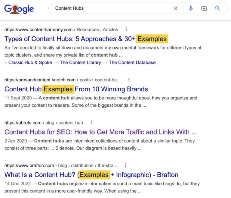 “content hubs”的靠前结果