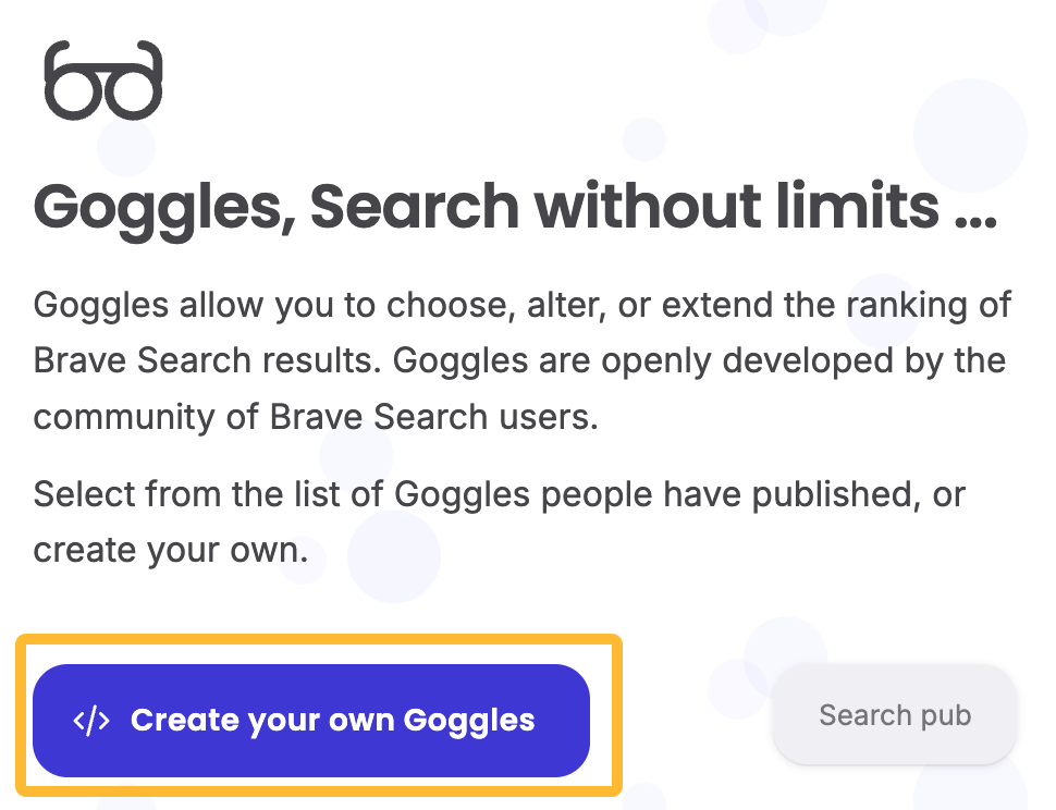 创建你自己的 Goggles