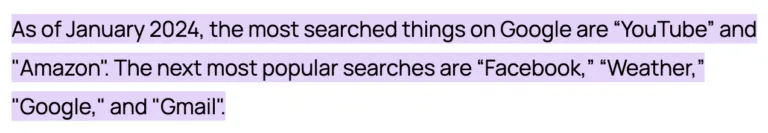 Google 用于精选摘要的文案示例