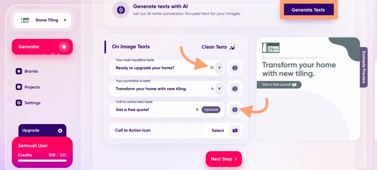 Ad.Creative 上文字筛选器和字段的截图。