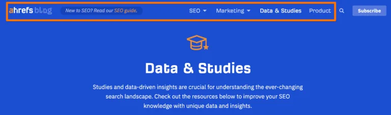 Ahrefs 博客上的全站链接
