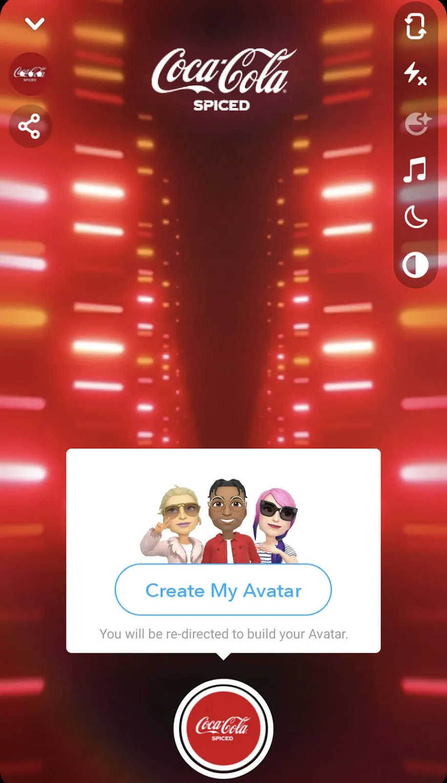 可口可乐在 Snapchat 上的 AR 广告