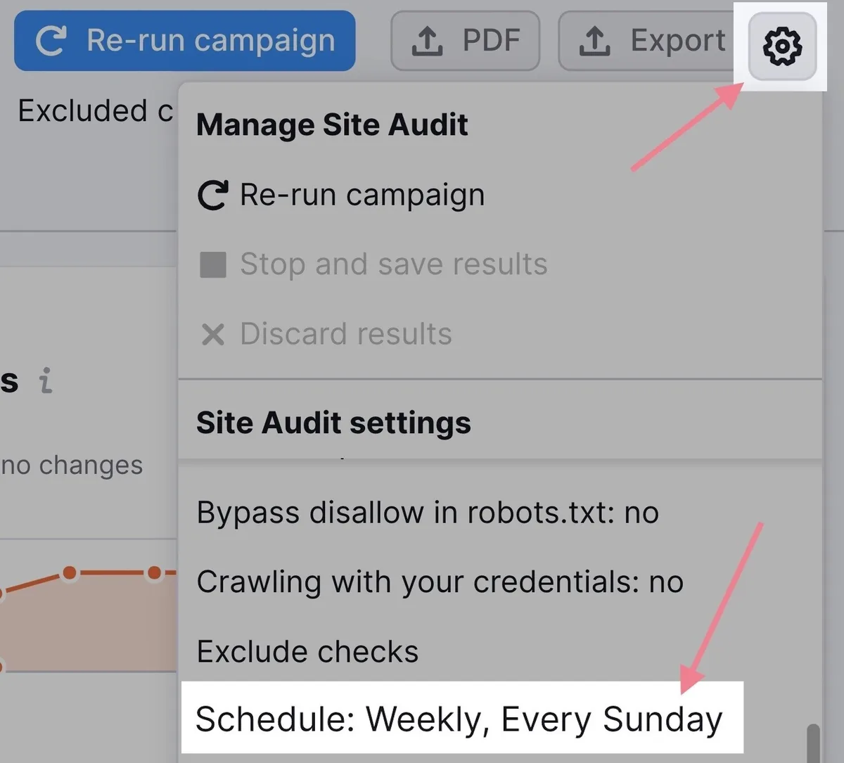 设置 Site Audit 时间安排