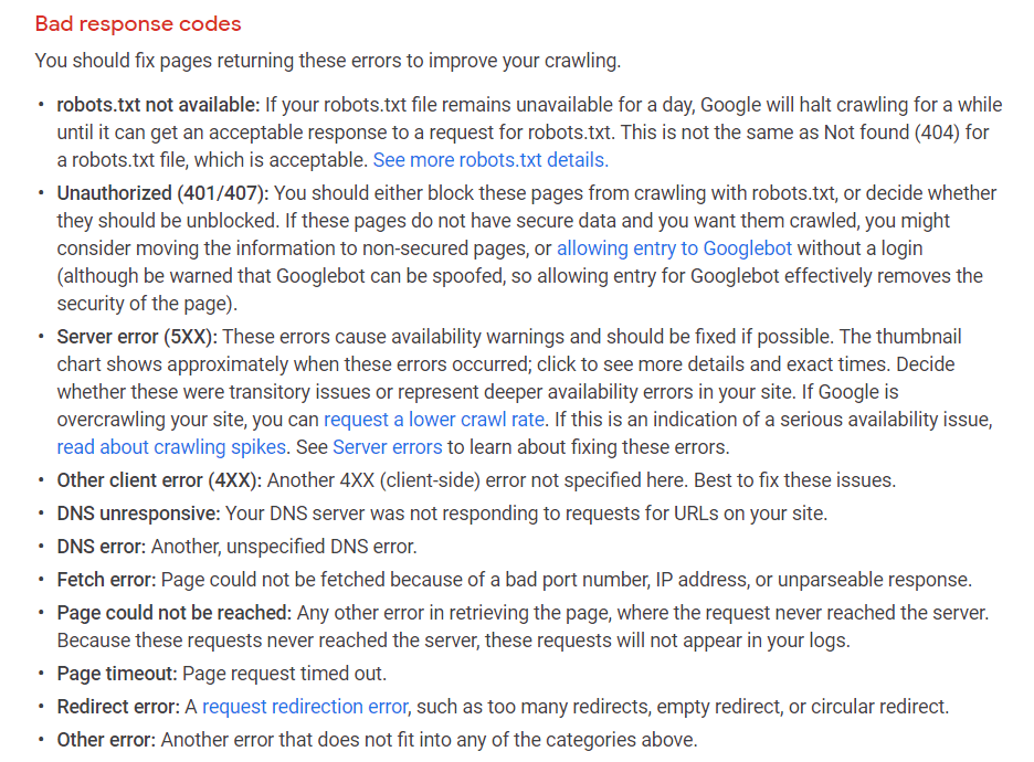 你在 Google Search Console 中可能看到的抓取状态码