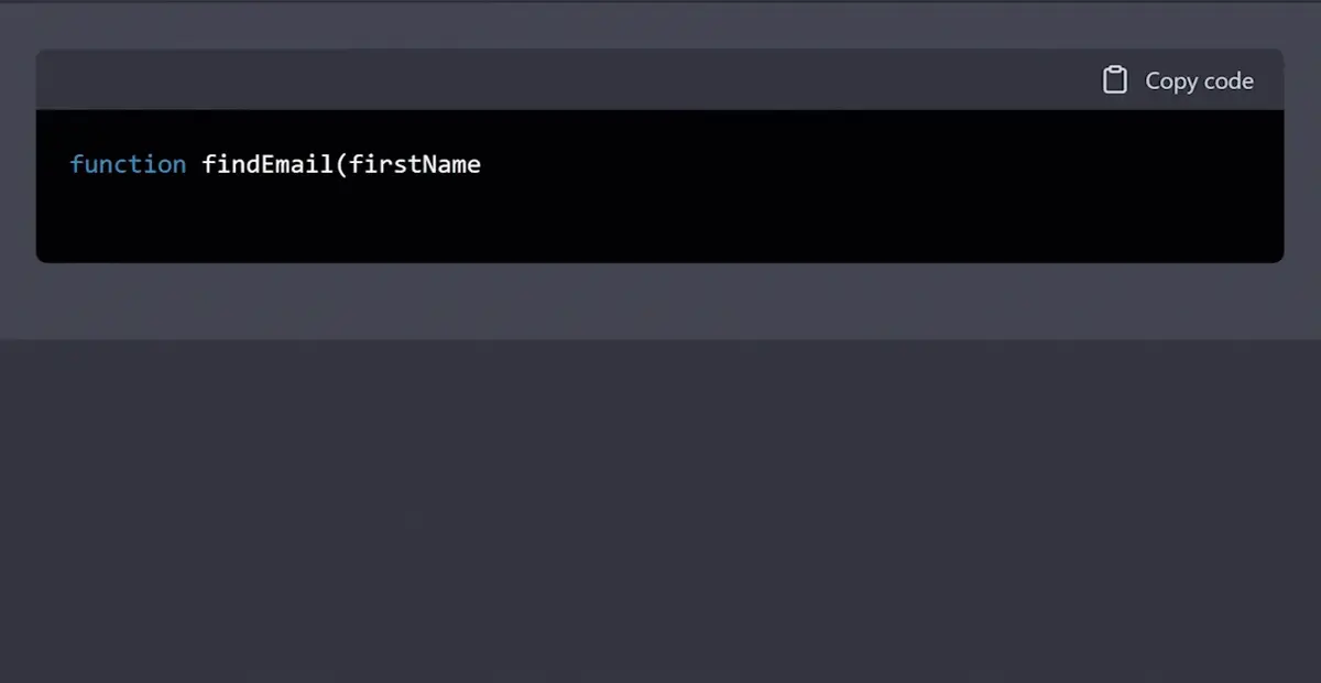 ChatGPT 在被要求为 Google Apps Script 创建函数时的回答