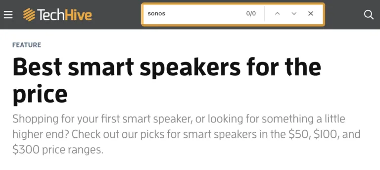 一篇未提及 Sonos 的博客列表文章,来自 techhive.com