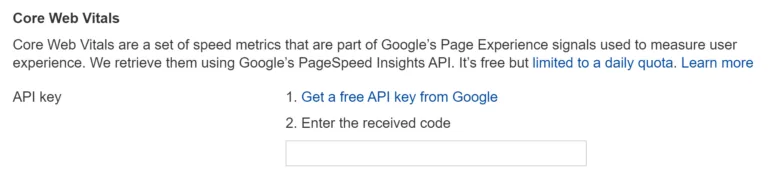 用你的 PageSpeed Insights API 密钥在 Ahrefs Site Audit 中获取 CWV(核心网页指标)