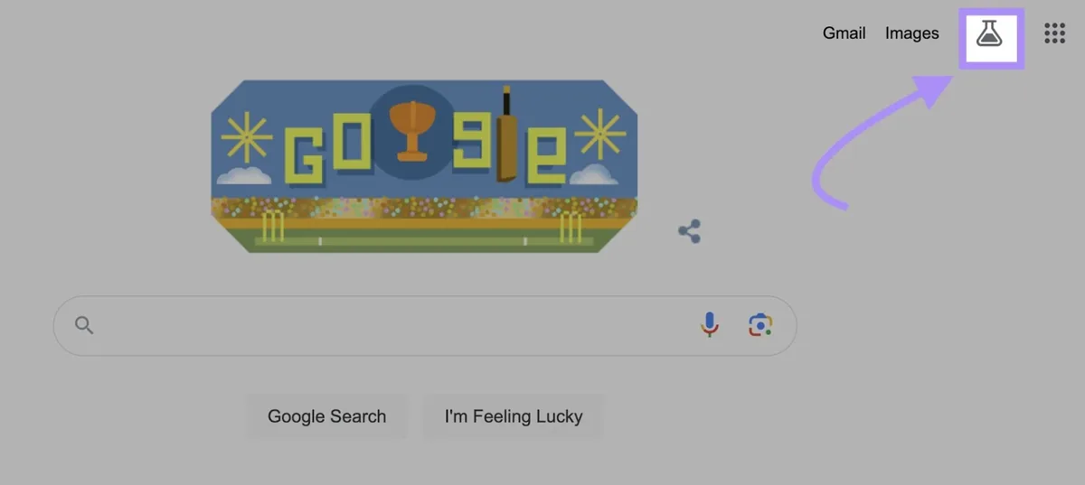 Google 上的“Labs”图标